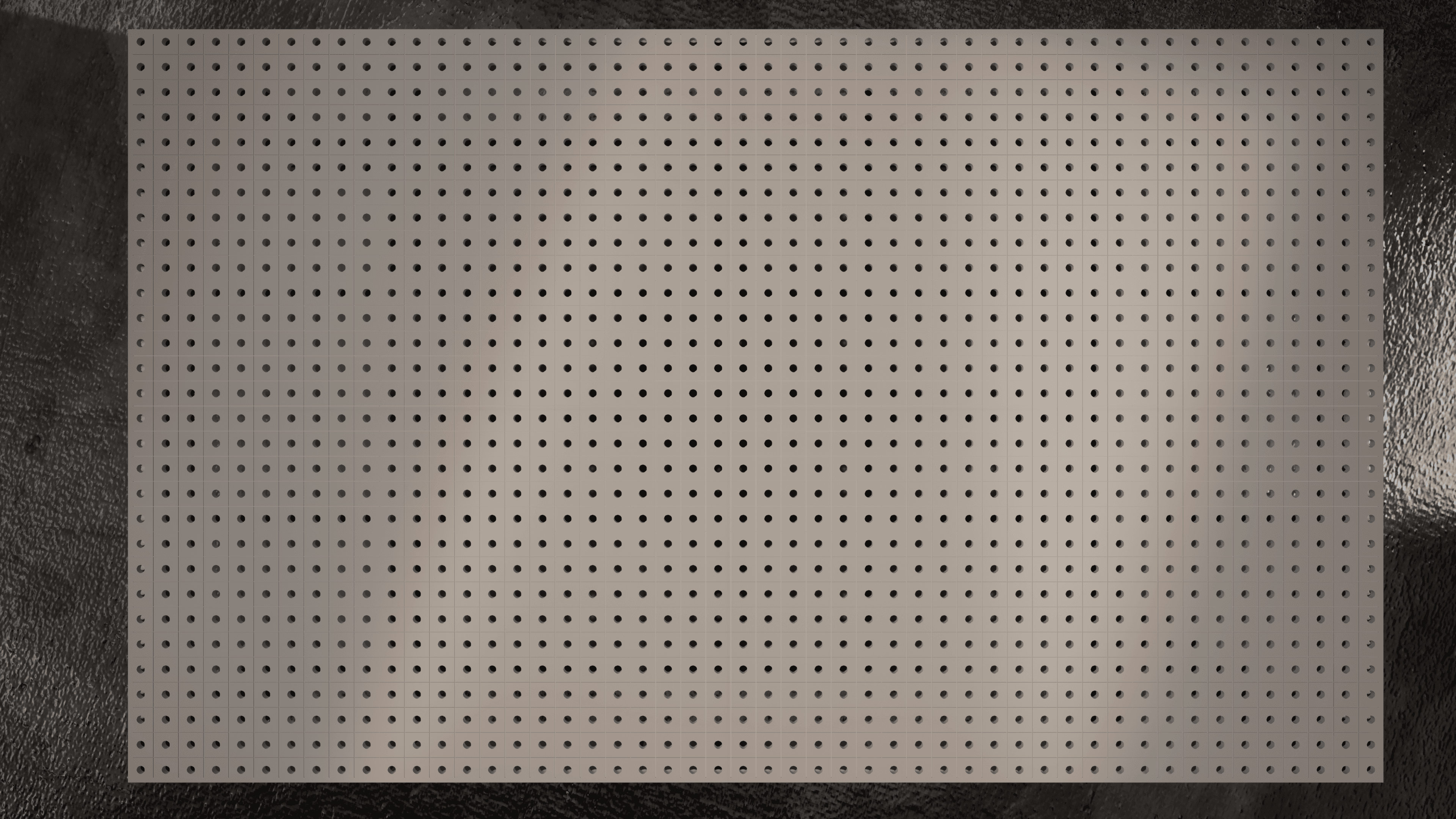 WG-001 welding table top-view grid geometry