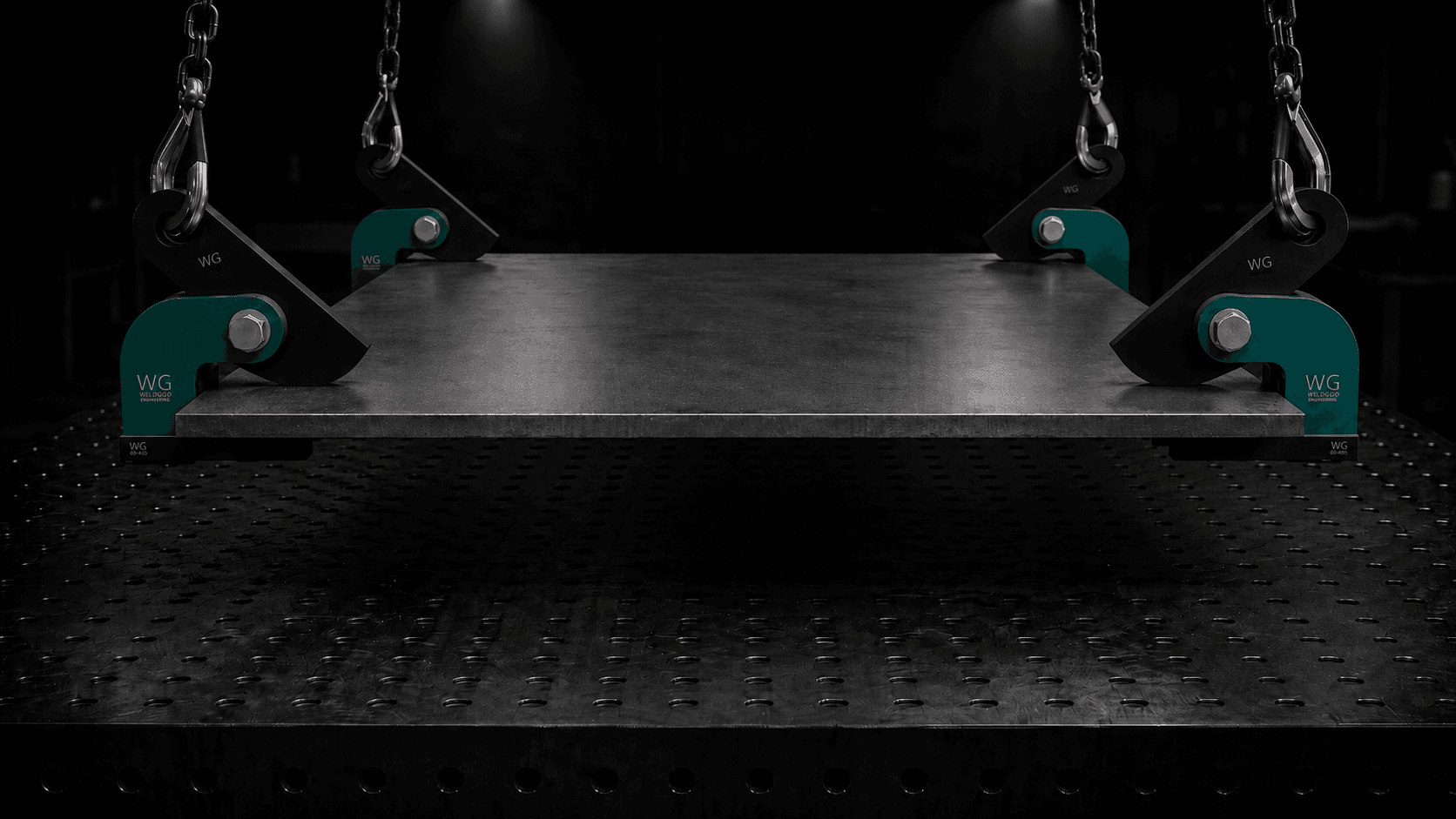 WG-C01 Plate Clamp lifting demonstration render